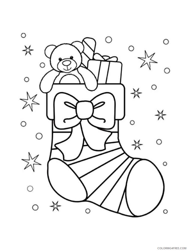 Christmas Stocking Coloring Pages stocking 6 Printable 2020 310 Coloring4free