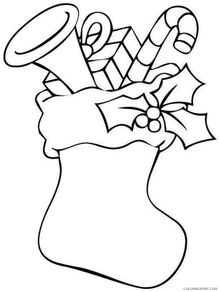 Christmas Stocking Coloring Pages stocking 7 Printable 2020 311 Coloring4free