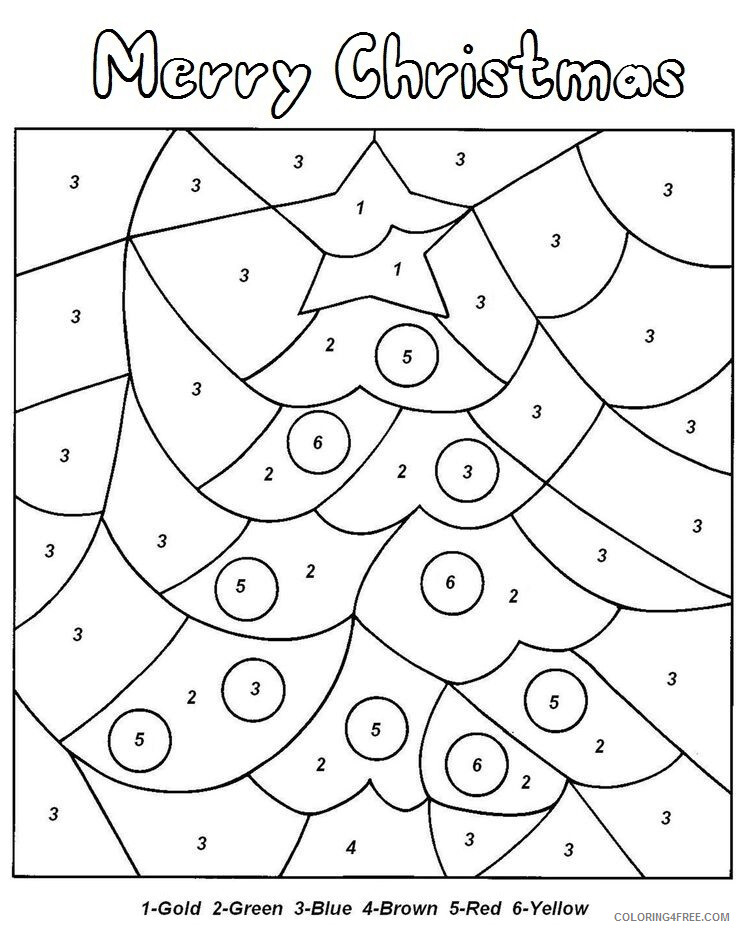 Christmas Tree Coloring Pages Christmas By Numbers Christmas Tree 2020 325 Coloring4free