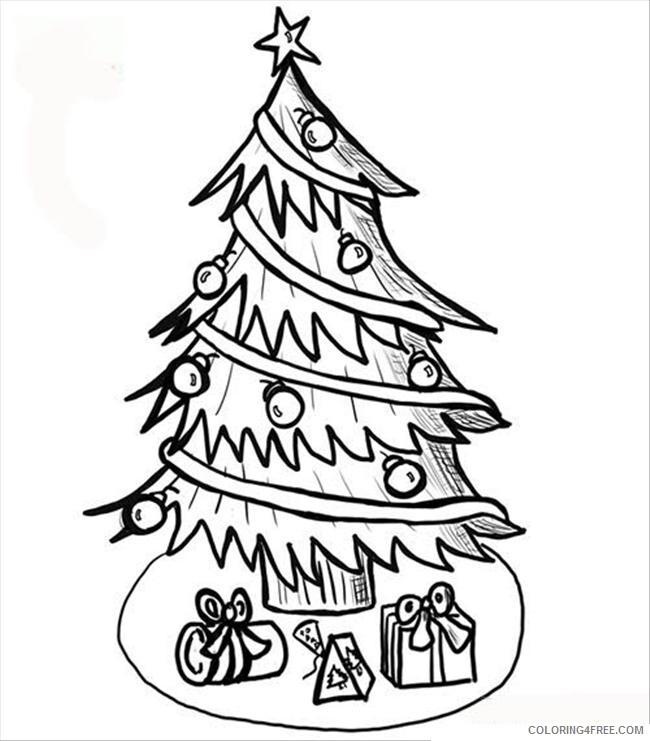 Christmas Tree Coloring Pages Christmas Tree For Kids Printable 2020 344 Coloring4free