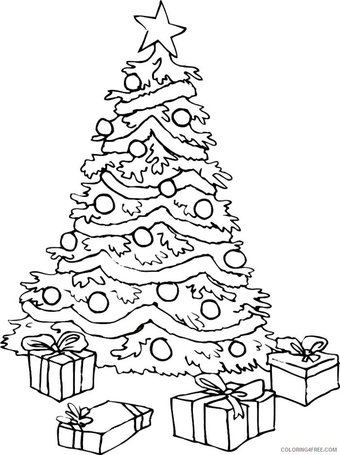 Christmas Tree Coloring Pages Christmas Tree Printable 2020 329 Coloring4free