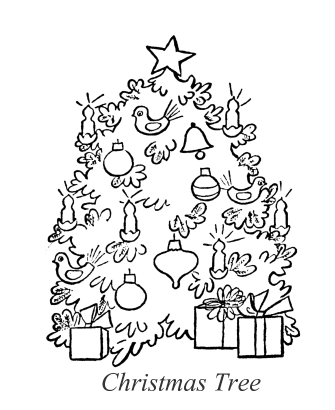 Christmas Tree Coloring Pages Happy Christmas Tree Printable 2020 356 Coloring4free