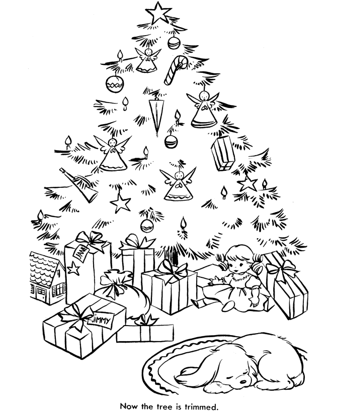 Christmas Tree Coloring Pages Now the Christmas Tree is Trimmed 2020 358 Coloring4free
