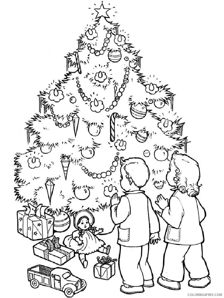 Christmas Tree Coloring Pages christmas tree 1 Printable 2020 334 Coloring4free