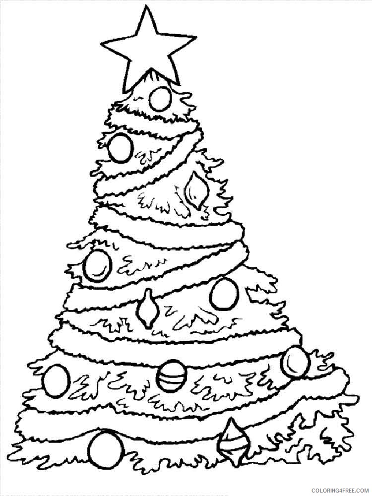 Christmas Tree Coloring Pages christmas tree 6 Printable 2020 342 Coloring4free