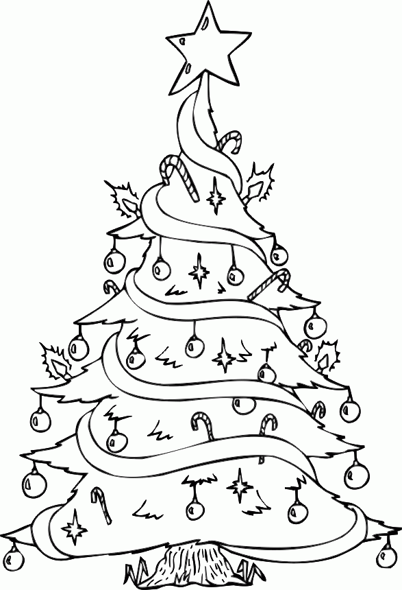 Christmas Tree Coloring Pages of Christmas Trees Printable 2020 353 Coloring4free