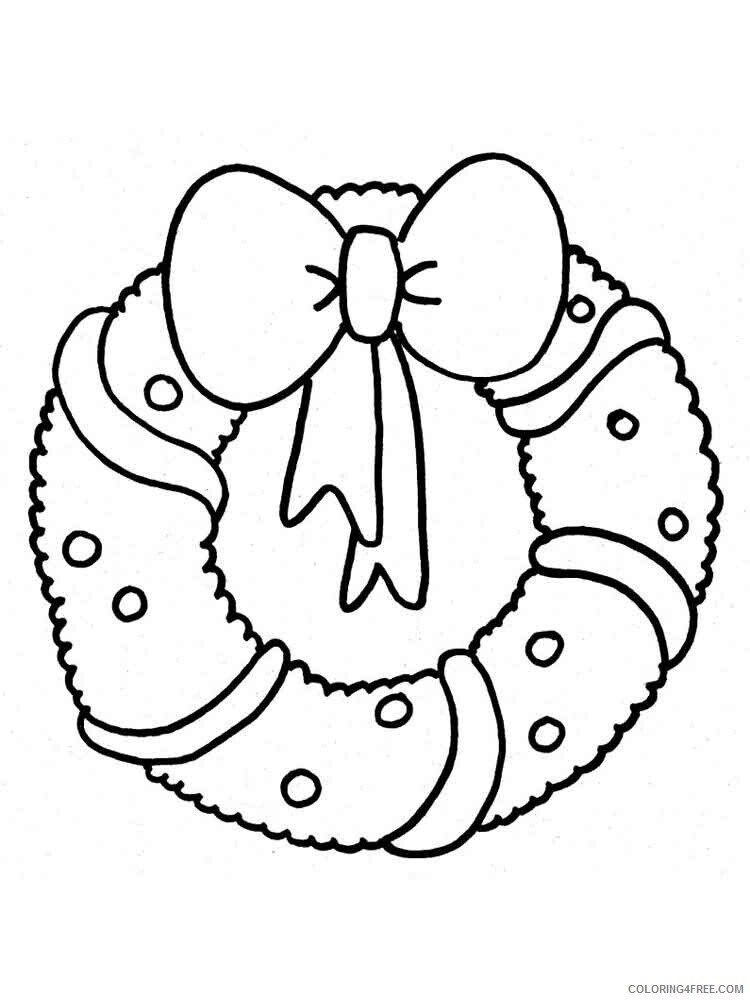 Christmas Wreath Coloring Pages wreath 2 Printable 2020 368 Coloring4free