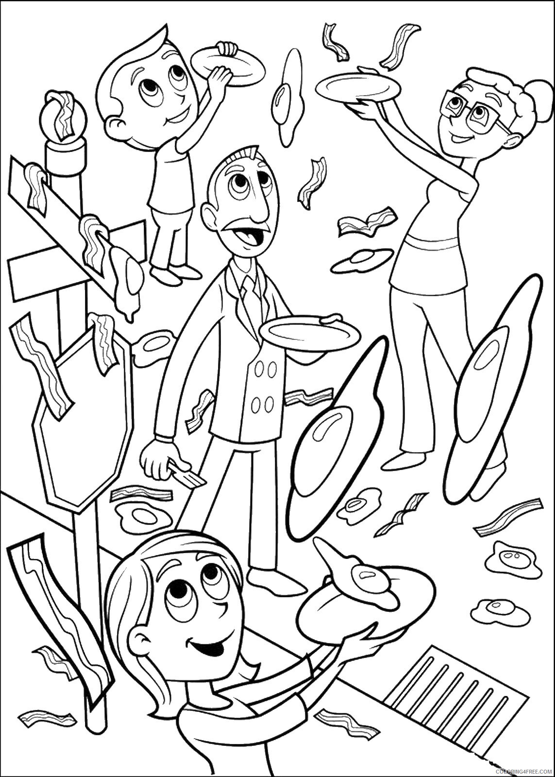 Cloudy with a Chance of Meatballs Coloring Pages TV Film Printable 2020 02232 Coloring4free