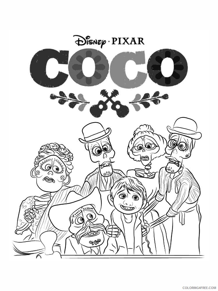 Coco Coloring Pages TV Film coco 6 Printable 2020 02271 Coloring4free