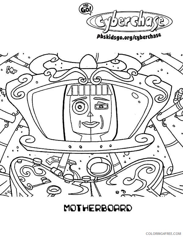 Cyberchase Coloring Pages TV Film Cyberchase Motherboard Printable 2020 02318 Coloring4free