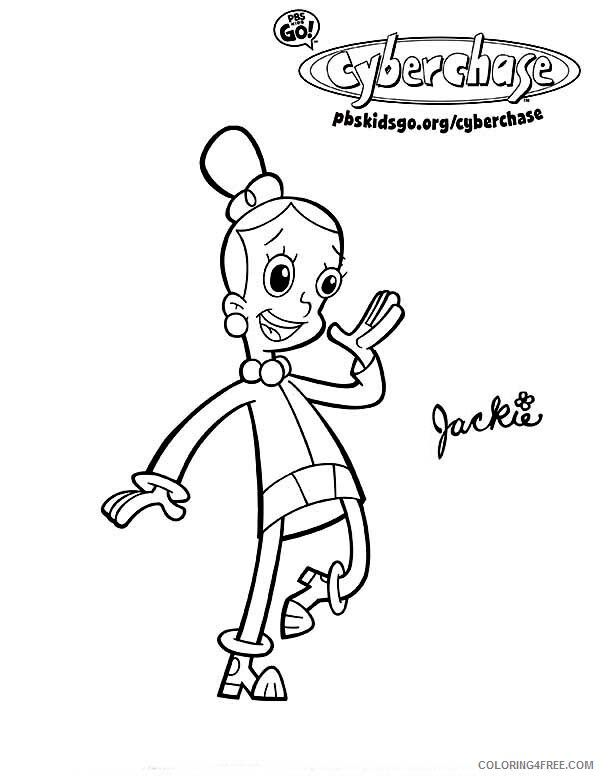 Cyberchase Coloring Pages TV Film Jackie Calling fro Her Friends 2020 02324 Coloring4free