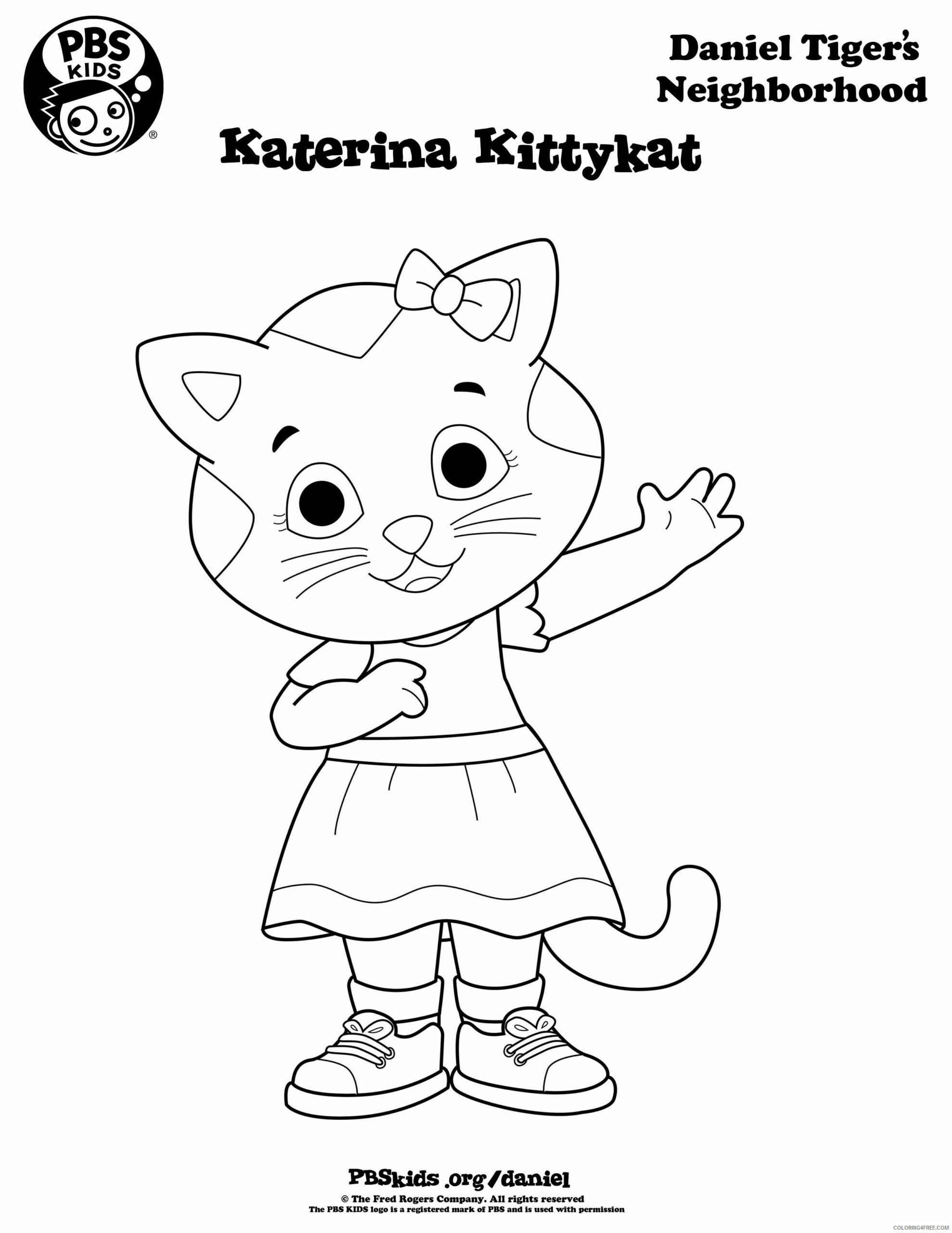 Daniel Tiger Coloring Pages TV Film Katerina Kittykat Printable 2020 02350 Coloring4free