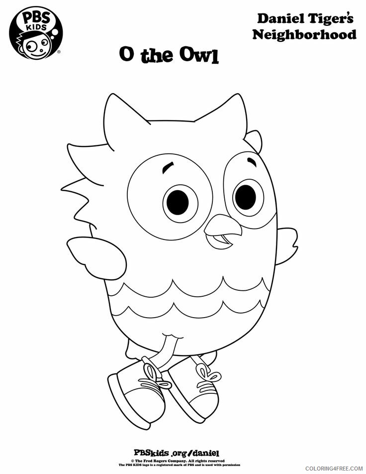 Daniel Tiger Coloring Pages TV Film O the Owl Daniel Tiger Printable 2020 02352 Coloring4free