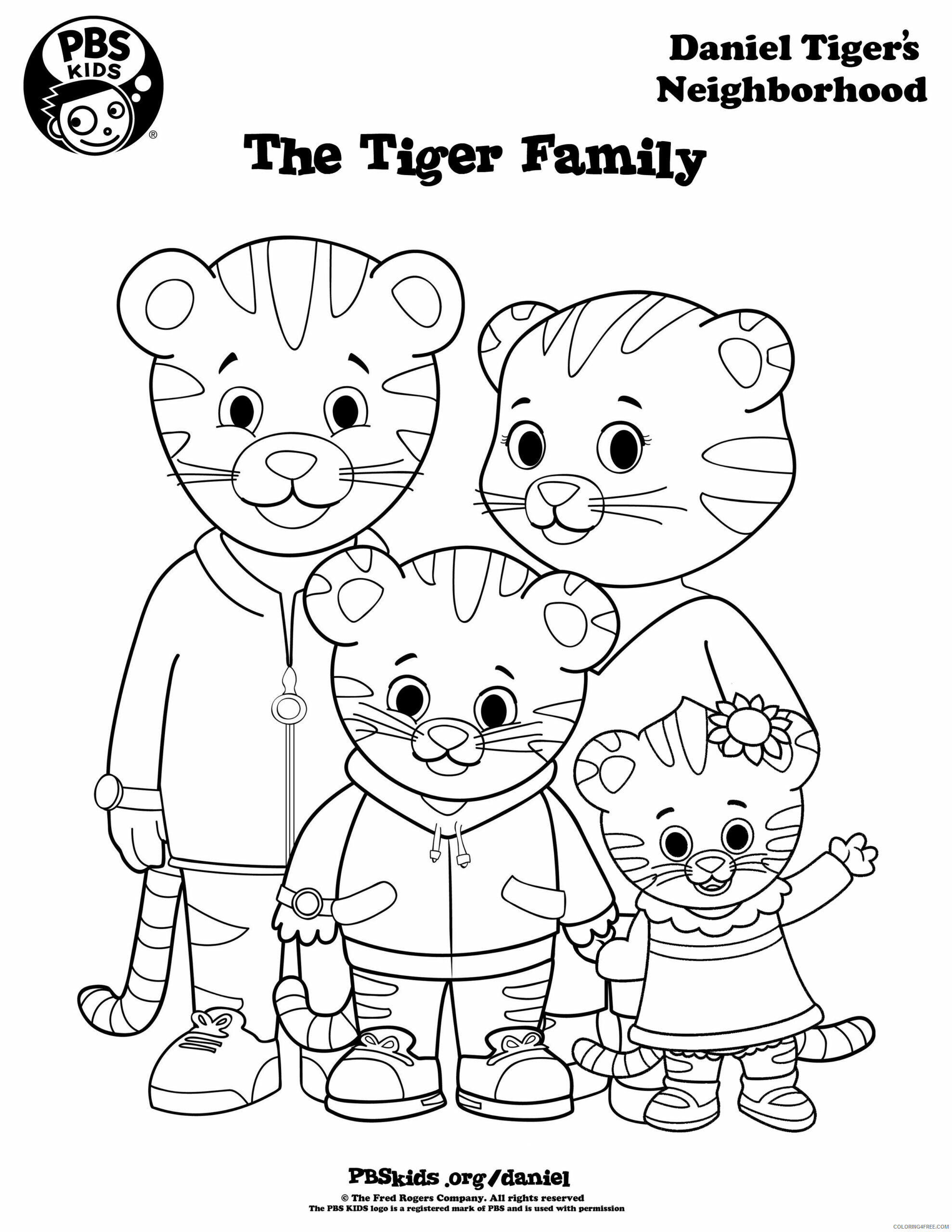 Daniel Tiger Coloring Pages TV Film The Tiger Family Printable 2020 02354 Coloring4free