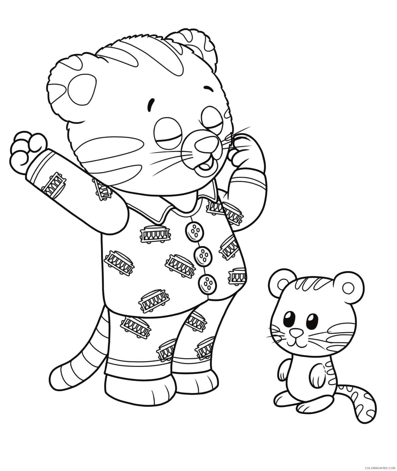 Daniel Tiger Coloring Pages TV Film good night Printable 2020 02338 Coloring4free