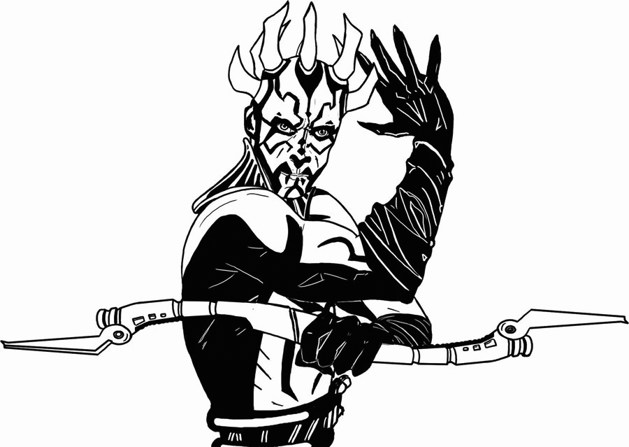 Darth Maul Coloring Pages TV Film Cool Darth Maul Printable 2020 02384 Coloring4free