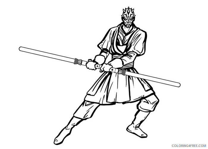 Darth Maul Coloring Pages TV Film Darth Maul 2 Printable 2020 02386 Coloring4free