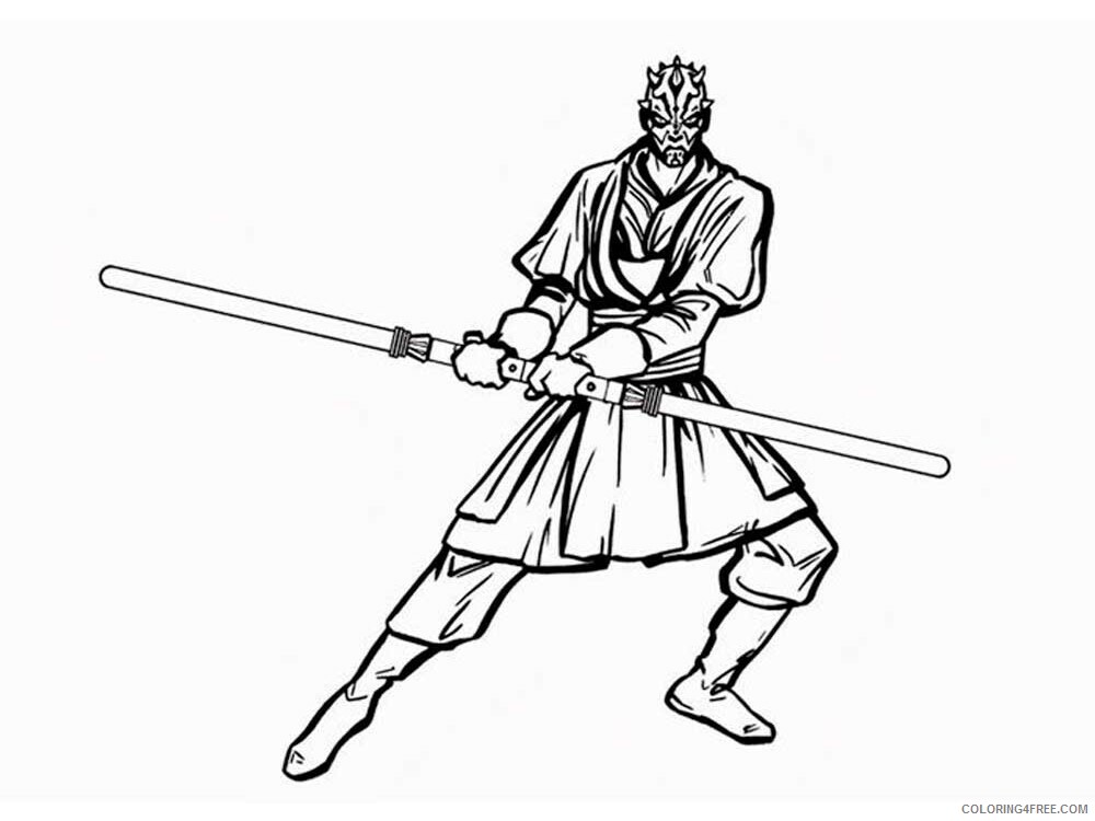 Darth Maul Coloring Pages TV Film Darth Maul 4 Printable 2020 02392 Coloring4free