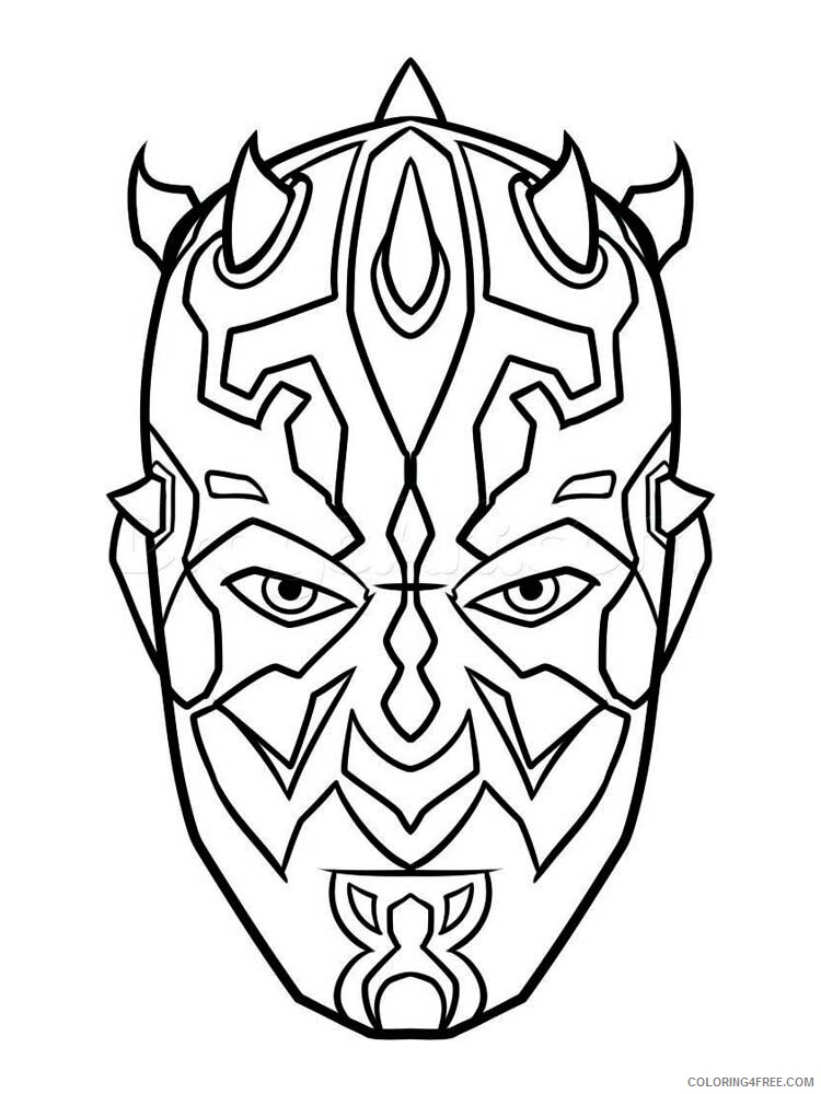 Darth Maul Coloring Pages TV Film Darth Maul 5 Printable 2020 02393 Coloring4free