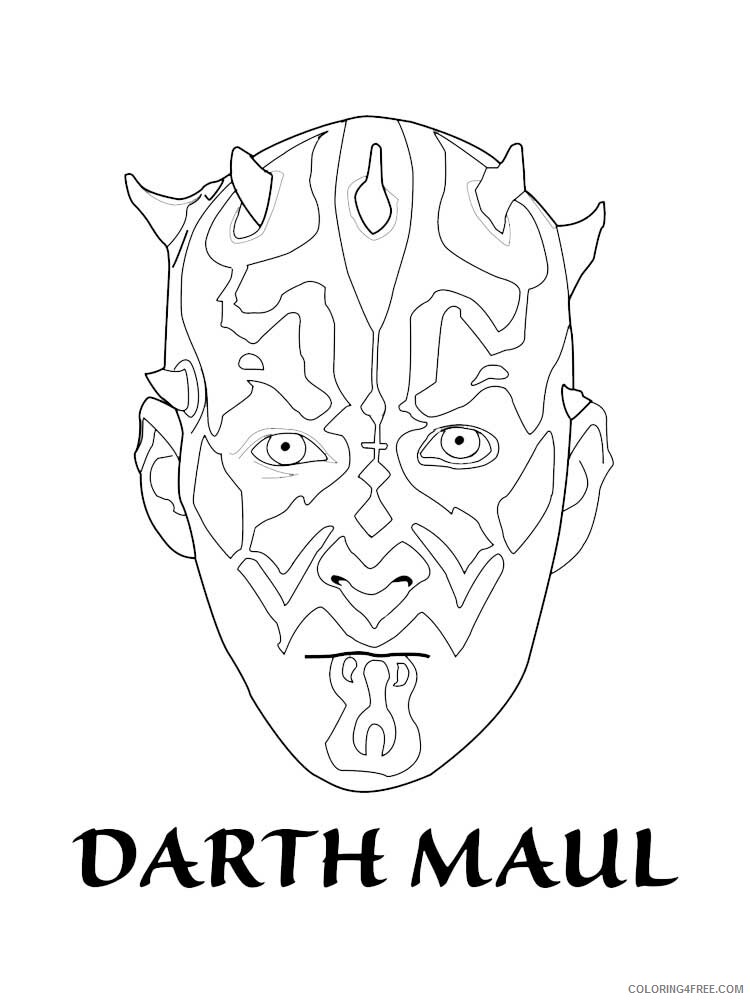Darth Maul Coloring Pages TV Film Darth Maul 6 Printable 2020 02394 Coloring4free