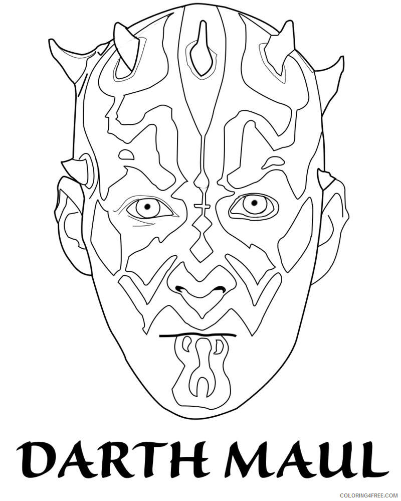 Darth Maul Coloring Pages TV Film Darth Maul Printable 2020 02387 Coloring4free