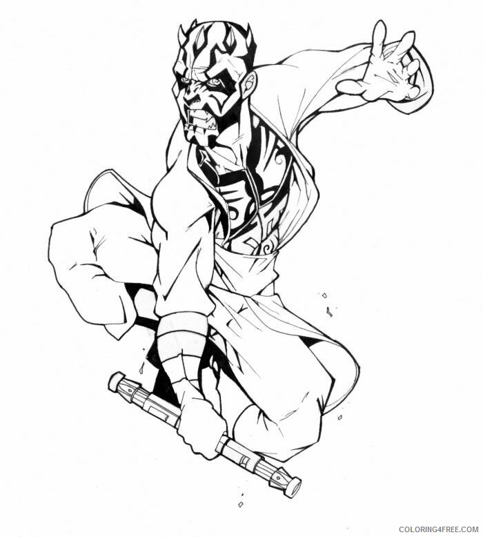 Darth Maul Coloring Pages TV Film Darth Maul Sith Printable 2020 02399 Coloring4free