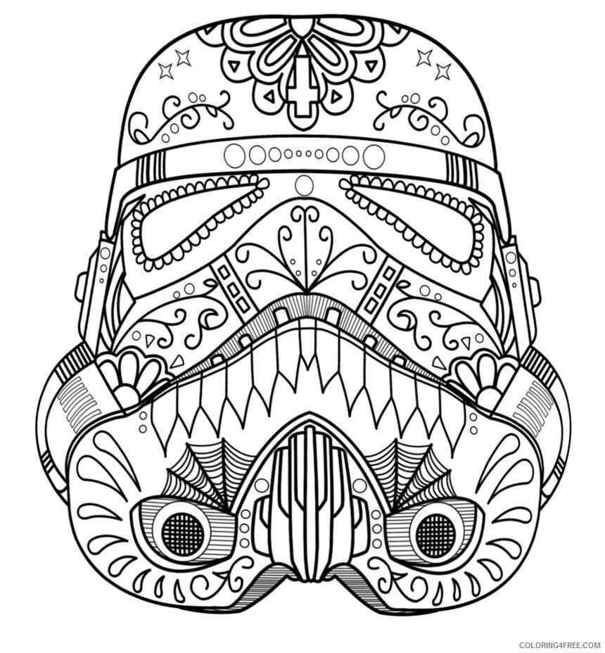 Darth Vader Coloring Pages TV Film Stormtrooper Mask Printable 2020 02425 Coloring4free