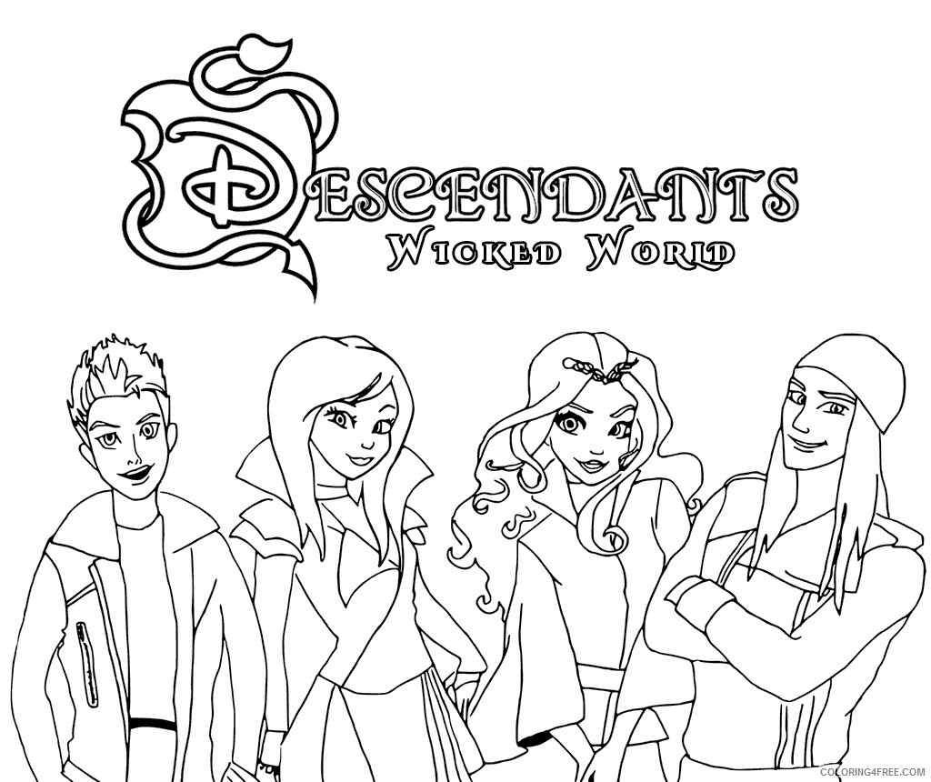 Descendants Wicked World Coloring Pages TV Film Printable 2020 02456 Coloring4free