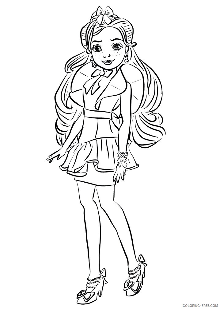 Descendants Wicked World Coloring Pages TV Film jane Printable 2020 02452 Coloring4free