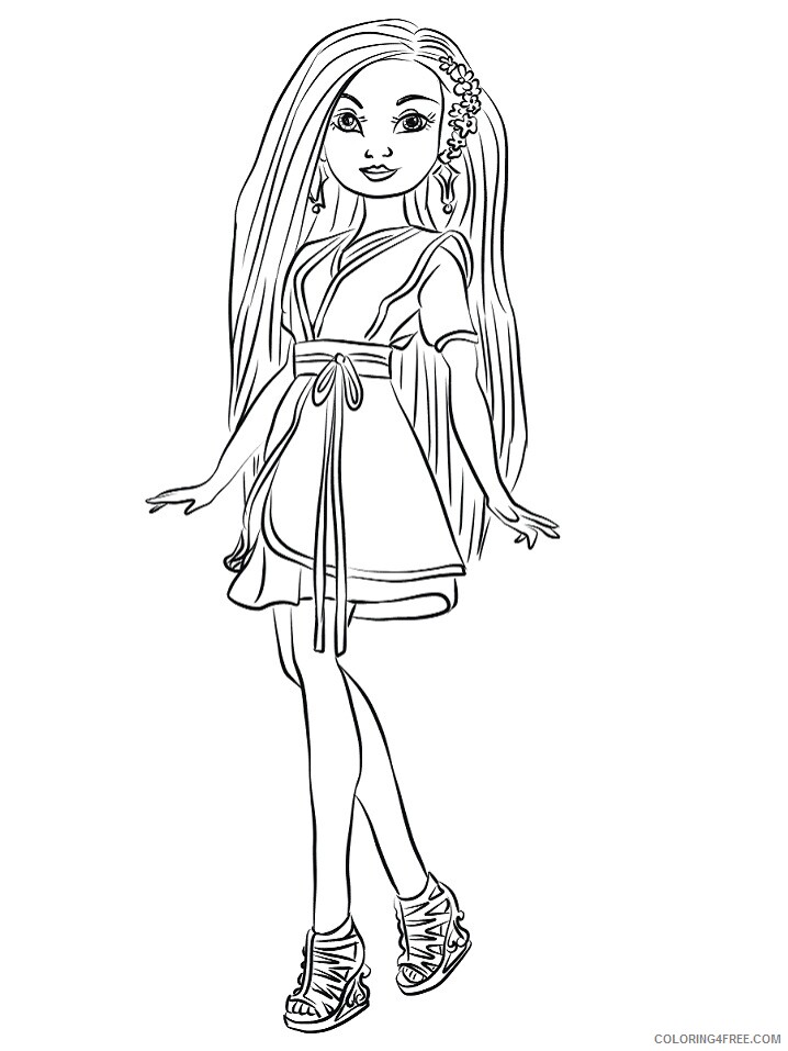Descendants Wicked World Coloring Pages TV Film lonnie Printable 2020 02455 Coloring4free