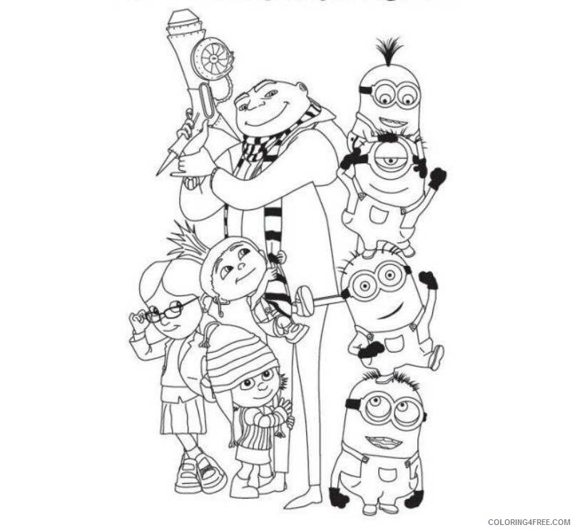 Despicable Me Coloring Pages TV Film Despicable Me Family Printable 2020 02501 Coloring4free