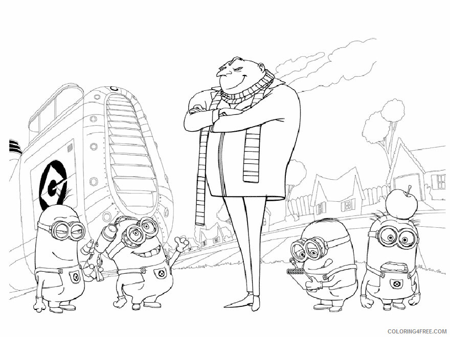 Despicable Me Coloring Pages TV Film Despicable Me for Kids Printable 2020 02493 Coloring4free