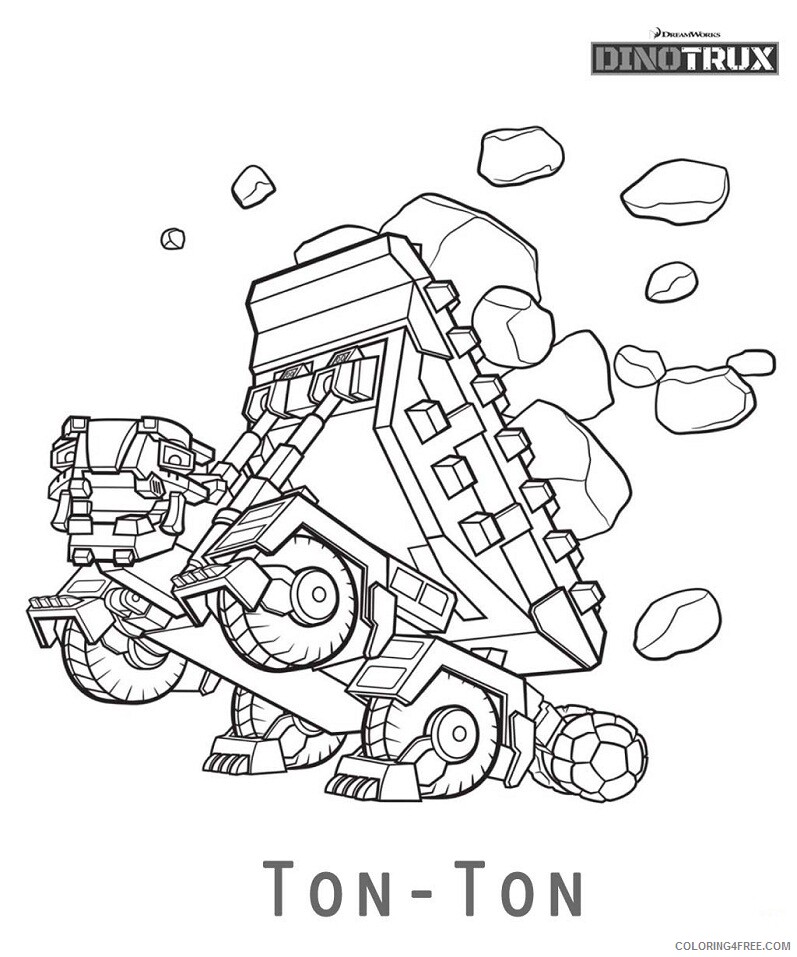 Dinotrux Coloring Pages TV Film dinotrux ton ton Printable 2020 02539 Coloring4free