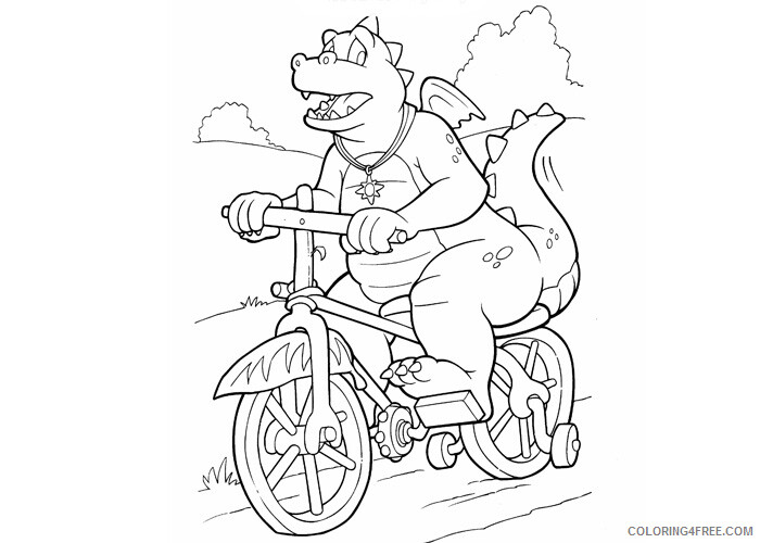 Dragon Tales Coloring Pages TV Film Dragon Tales Ord on bike Printable 2020 02554 Coloring4free