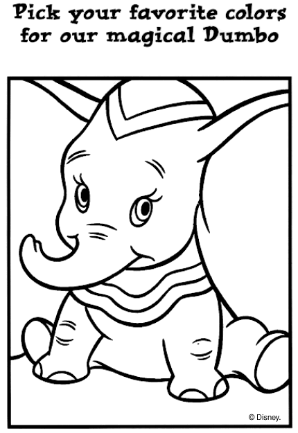 Dumbo Coloring Pages TV Film Color Dumbo Worksheet Printable 2020 02567 Coloring4free