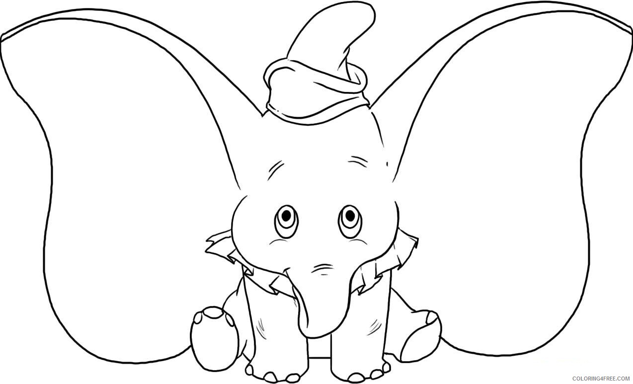 Dumbo Coloring Pages TV Film Cute Dumbo Printable 2020 02568 Coloring4free