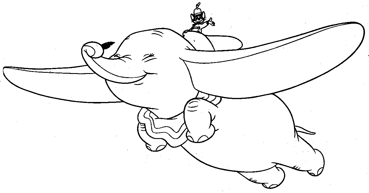 Dumbo Coloring Pages TV Film Dumbo Flying Printable 2020 02595 Coloring4free