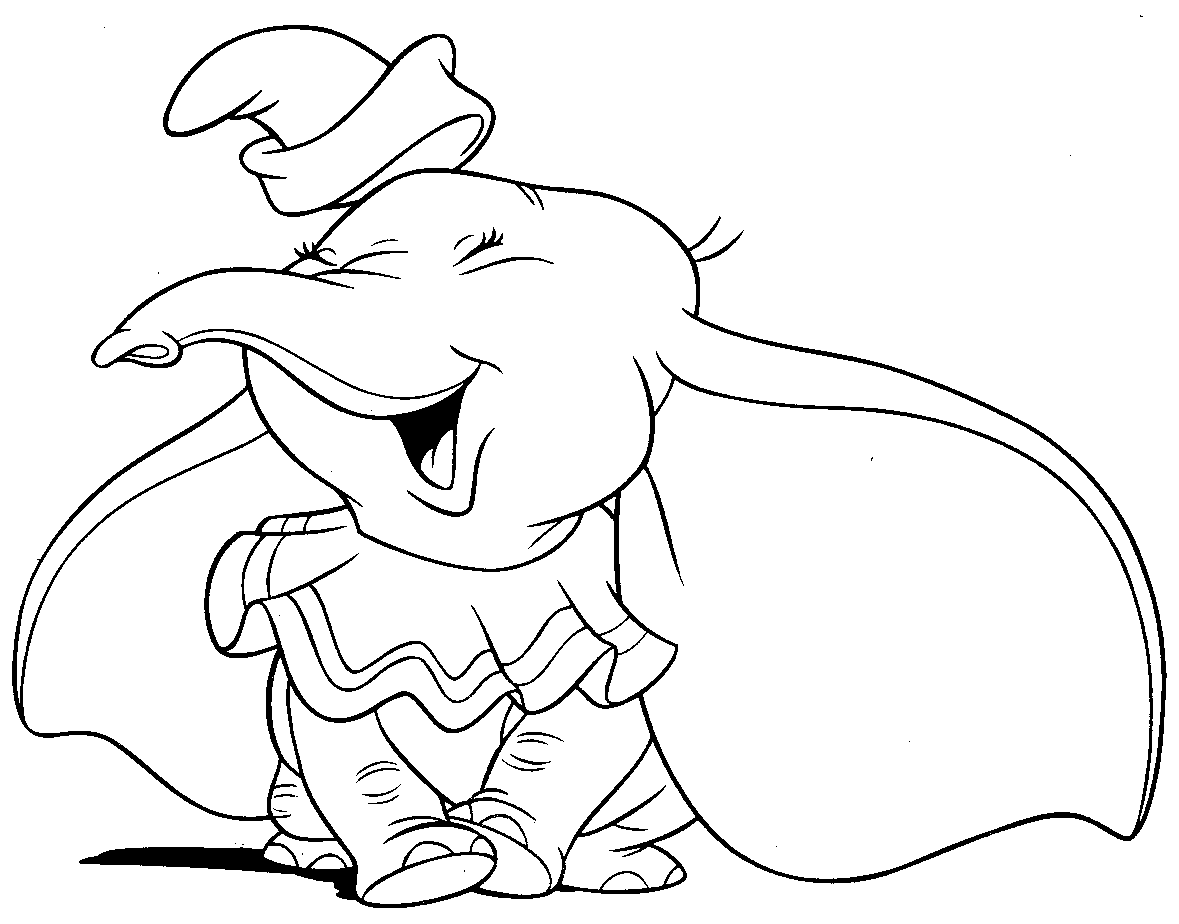Dumbo Coloring Pages TV Film Dumbo Laughing Printable 2020 02597 Coloring4free