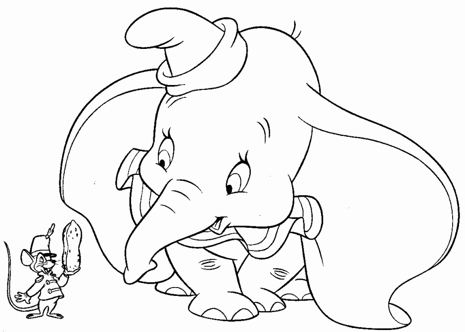 Dumbo Coloring Pages TV Film Dumbo and Timothy Mouse Printable 2020 02571 Coloring4free