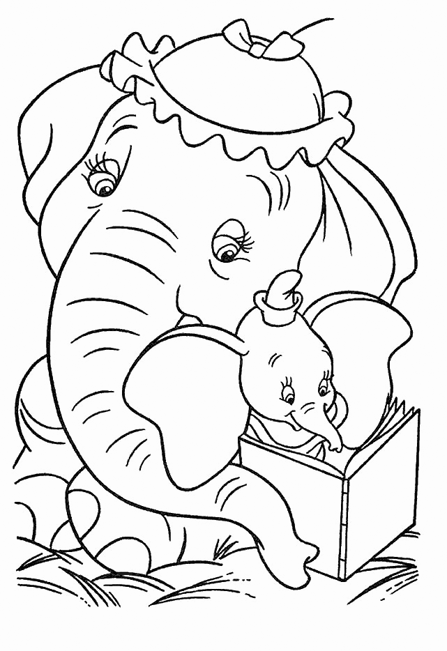 Dumbo Coloring Pages TV Film Mrs Jumbo and Dumbo Printable 2020 02598 Coloring4free