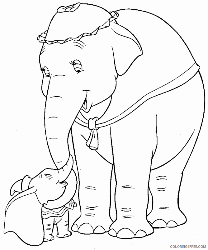 Dumbo Coloring Pages TV Film Mrs Jumbo loves Dumbo Printable 2020 02599 Coloring4free