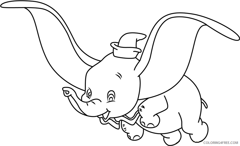 Dumbo Coloring Pages TV Film dumbo a4 Printable 2020 02556 Coloring4free
