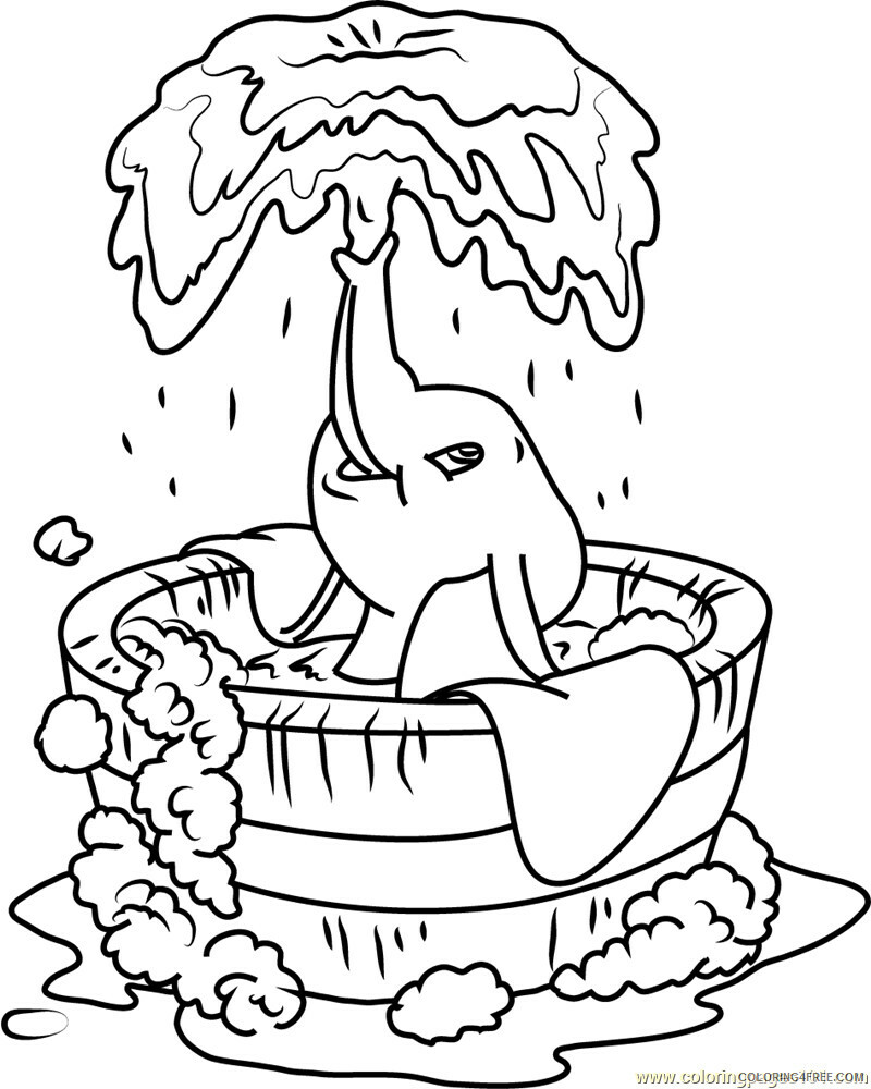 Dumbo Coloring Pages TV Film dumbo bath within dumbo Printable 2020 02565 Coloring4free