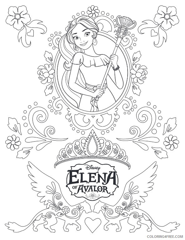 Elena of Avalor Coloring Pages TV Film Elena of Avalor Printable 2020 02609 Coloring4free