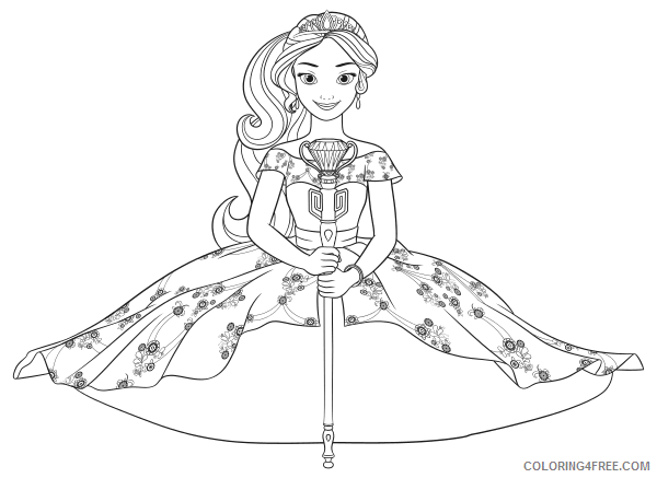 Elena of Avalor Coloring Pages TV Film Elena of Avalor Printable 2020 02610 Coloring4free