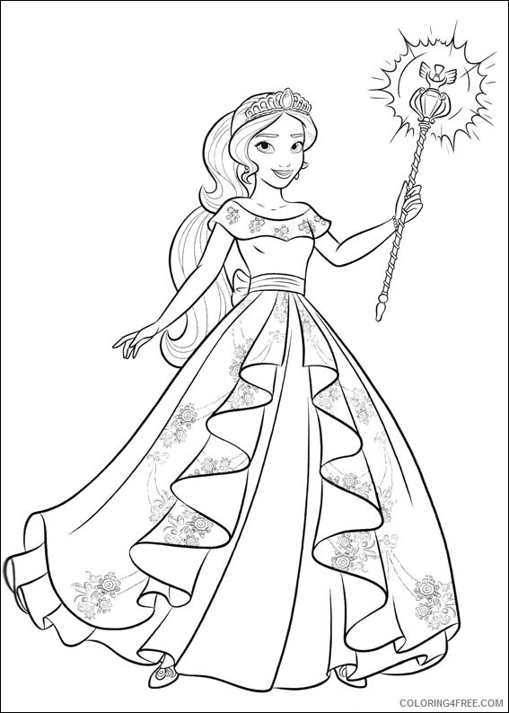 Elena of Avalor Coloring Pages TV Film Free Printable 2020 02631 Coloring4free