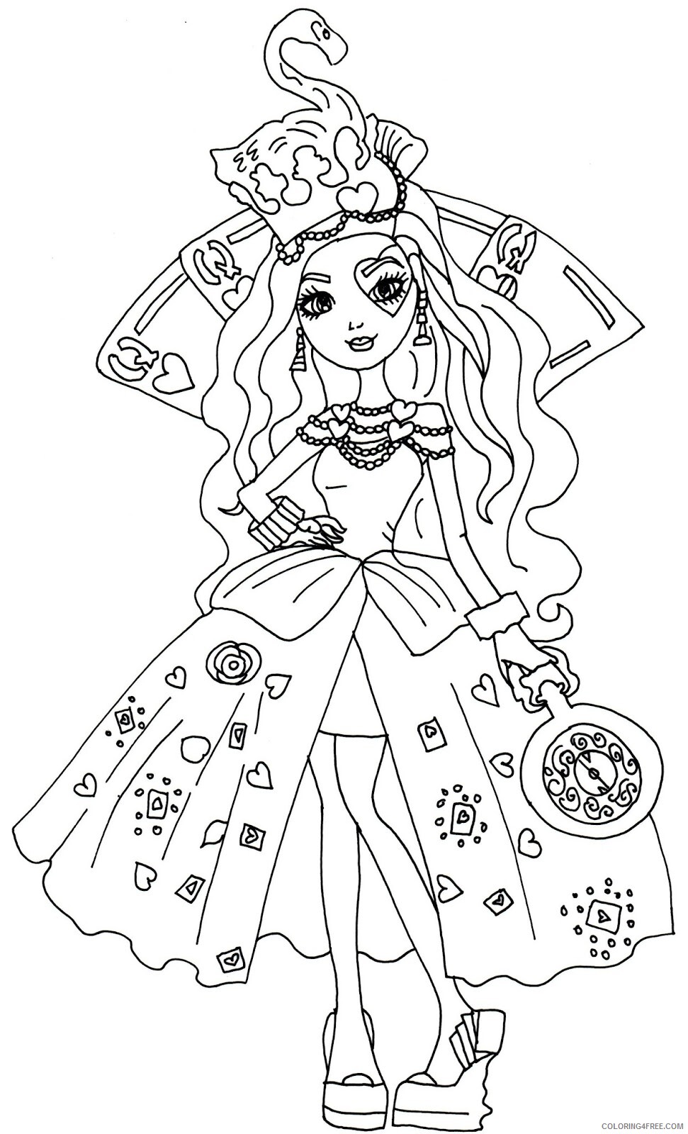 Ever After High Coloring Pages TV Film Ever After High Free Printable 2020 02737 Coloring4free