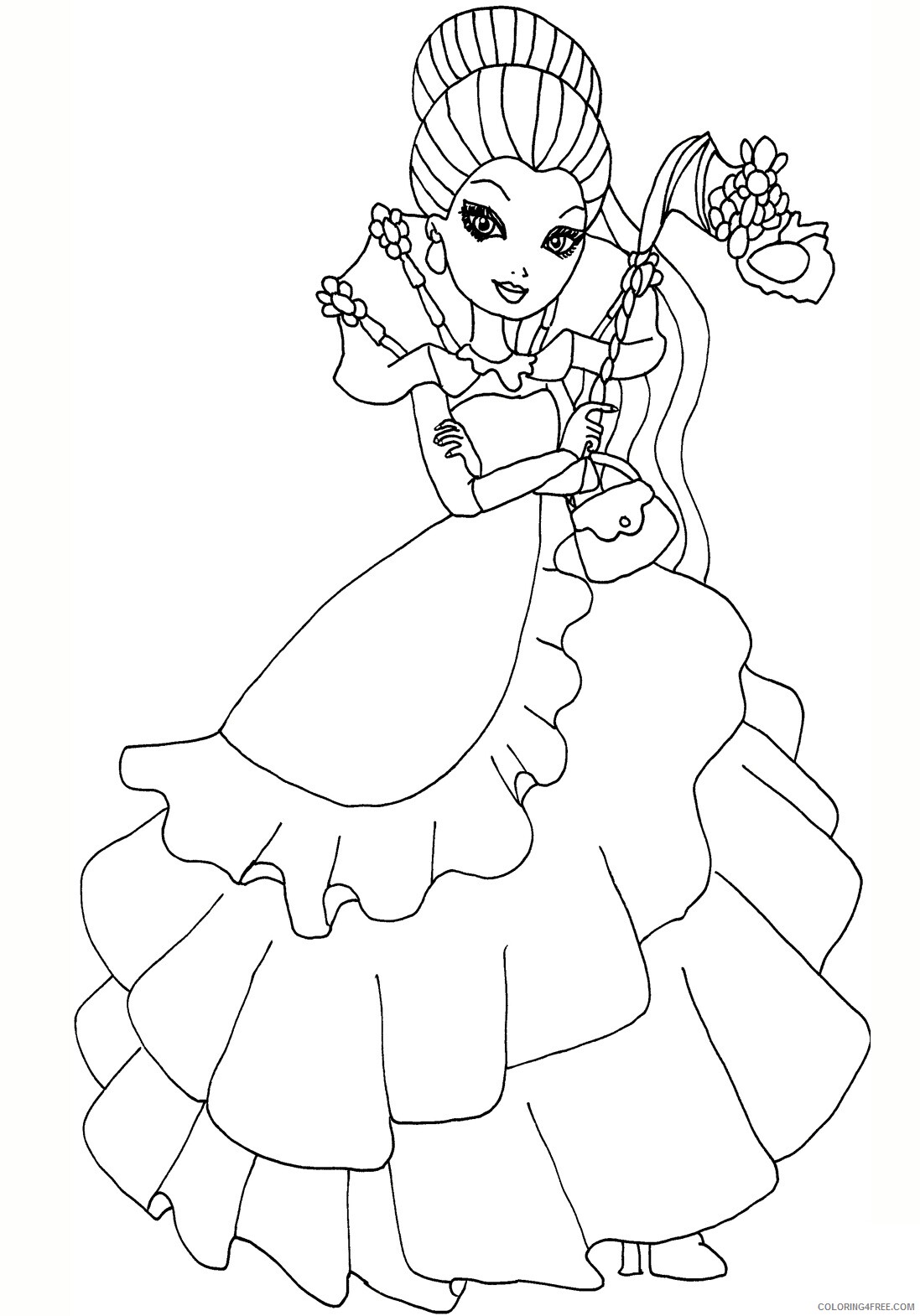 Ever After High Coloring Pages TV Film thronecoming raven queen 2020 02690 Coloring4free