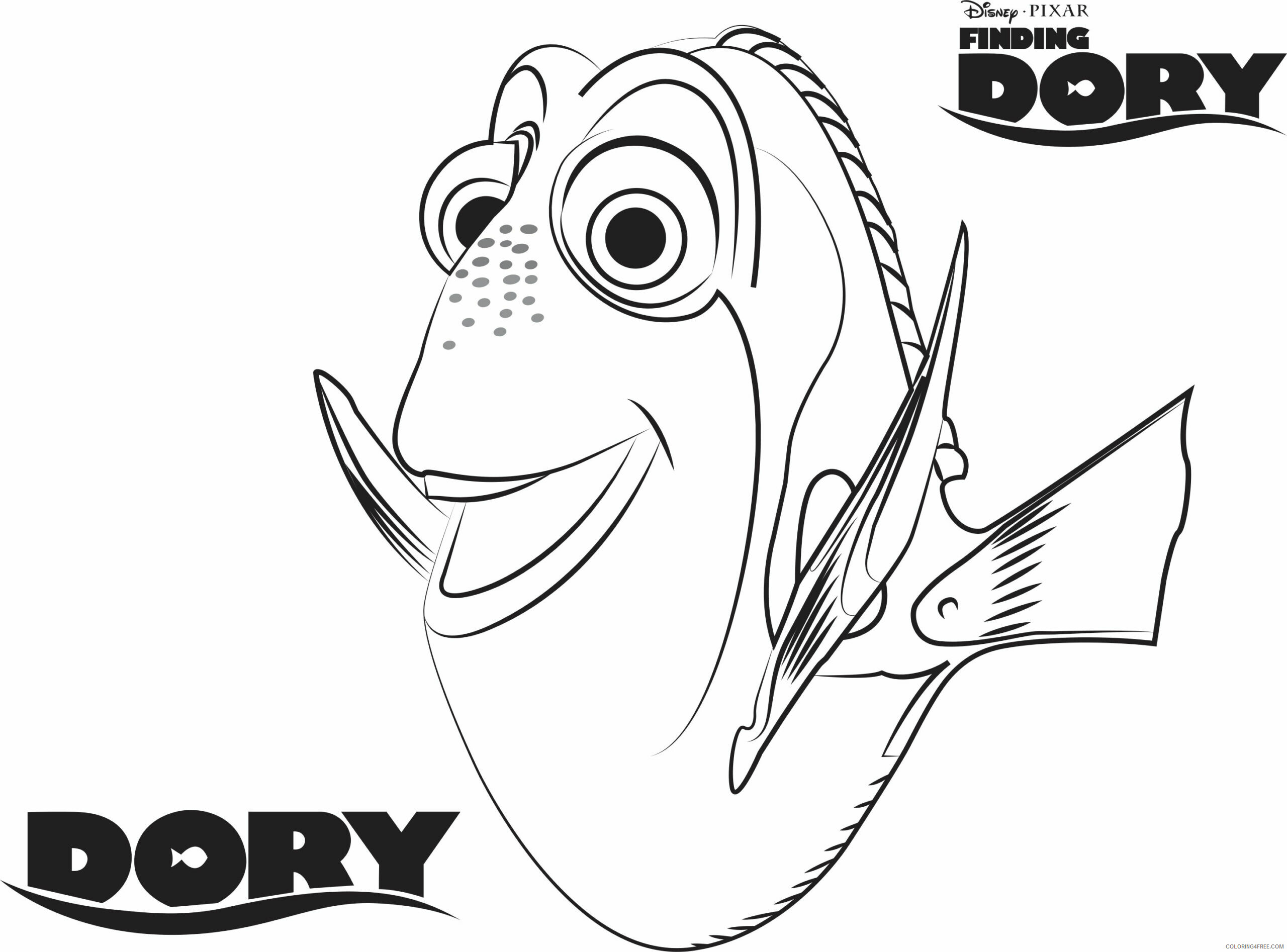 Finding Dory Coloring Pages TV Film Dory Sheet Printable 2020 02771 Coloring4free
