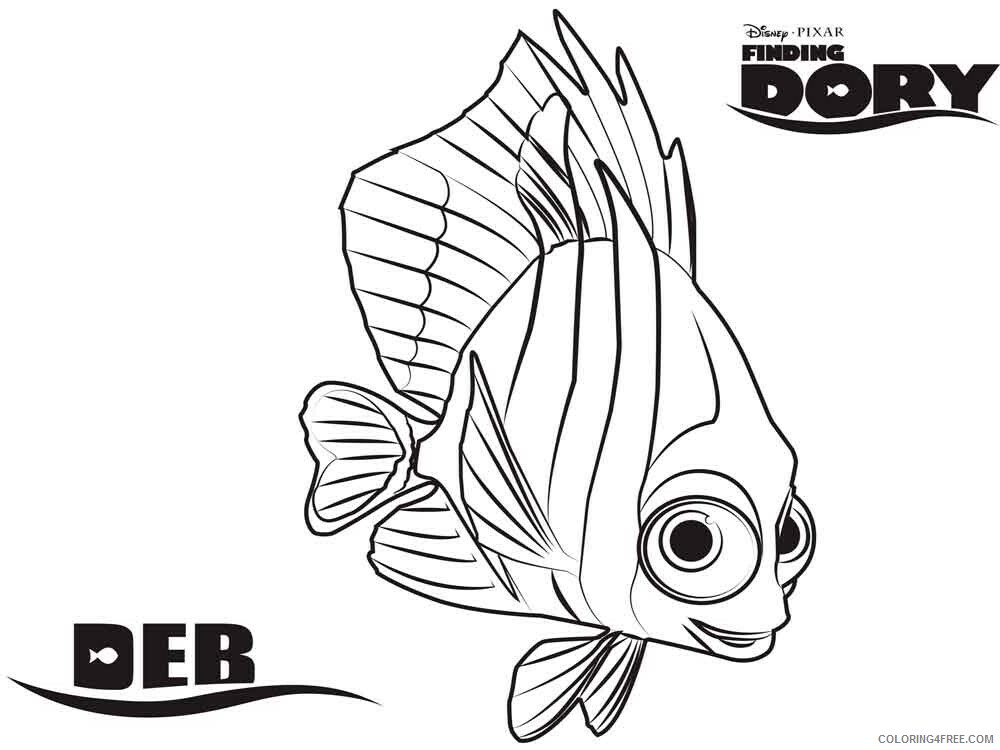 Finding Dory Coloring Pages TV Film finding dory 3 Printable 2020 02784 Coloring4free